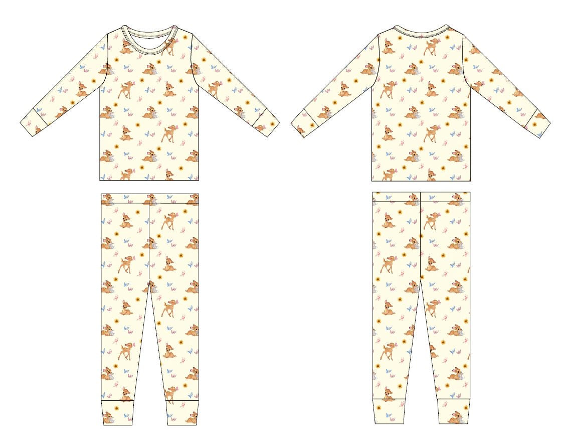 Little Deer Bamboo Two Piece Set