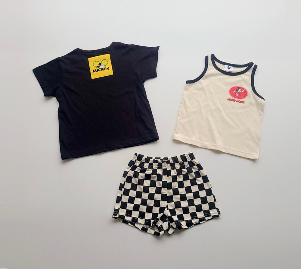 Mickey Three-Piece Checkered Set