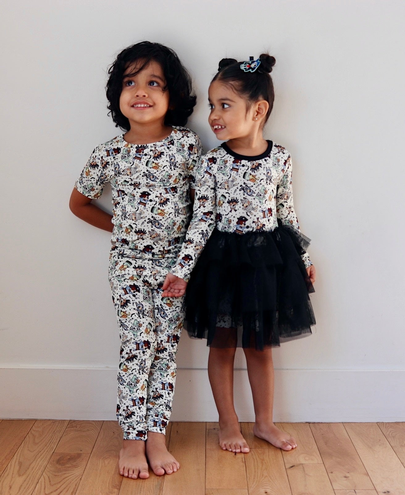 Spooky Sisters Bluey Bamboo Pajama Set