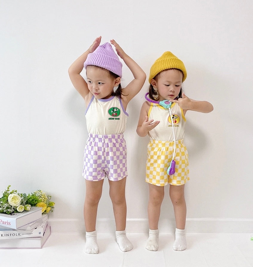 Mickey Three-Piece Checkered Set
