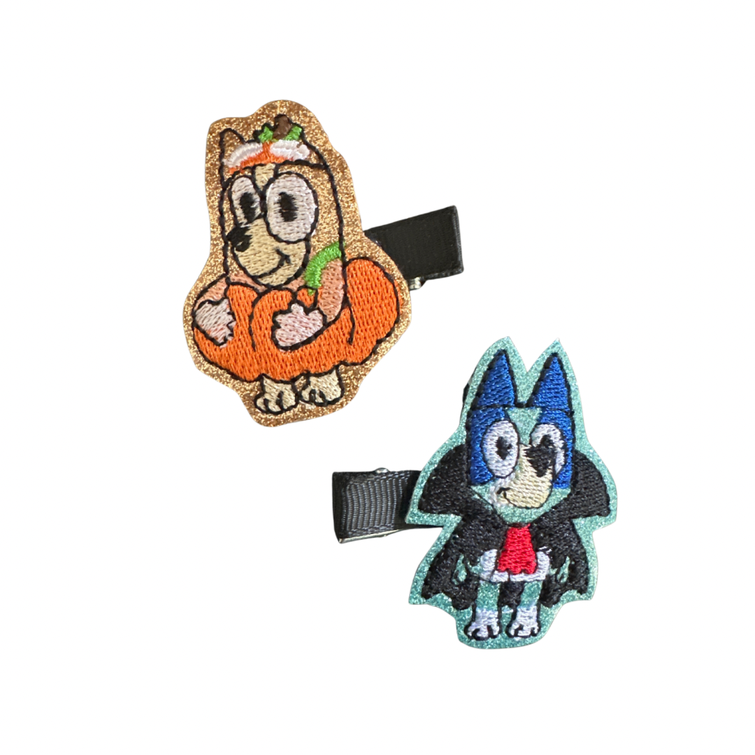 Halloweenie Sisters Hair Clips