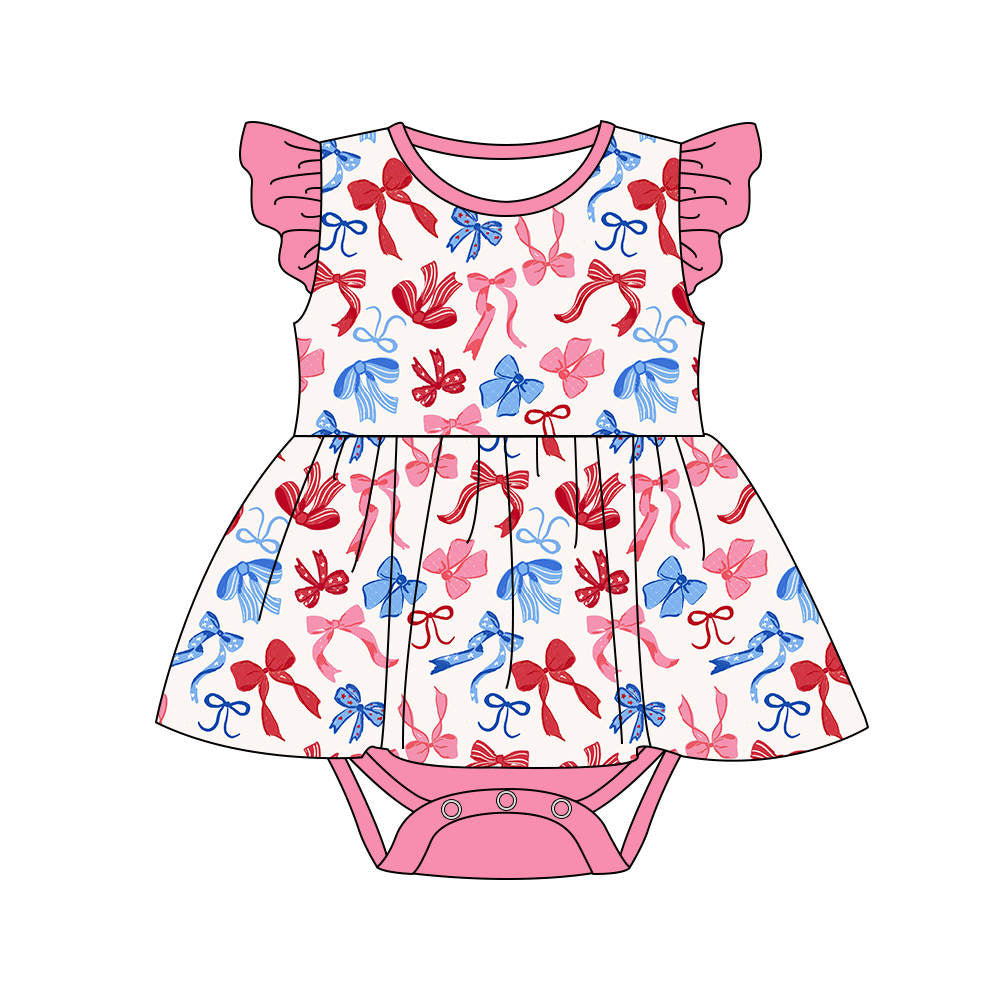 Julie Bow Print Bamboo Romper