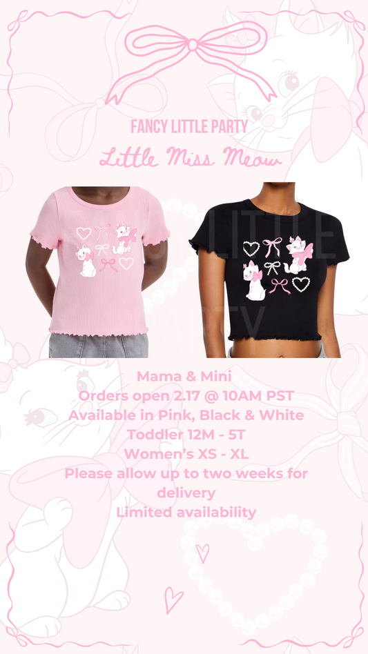 Rush Fee for Little Miss Meow Tee’s