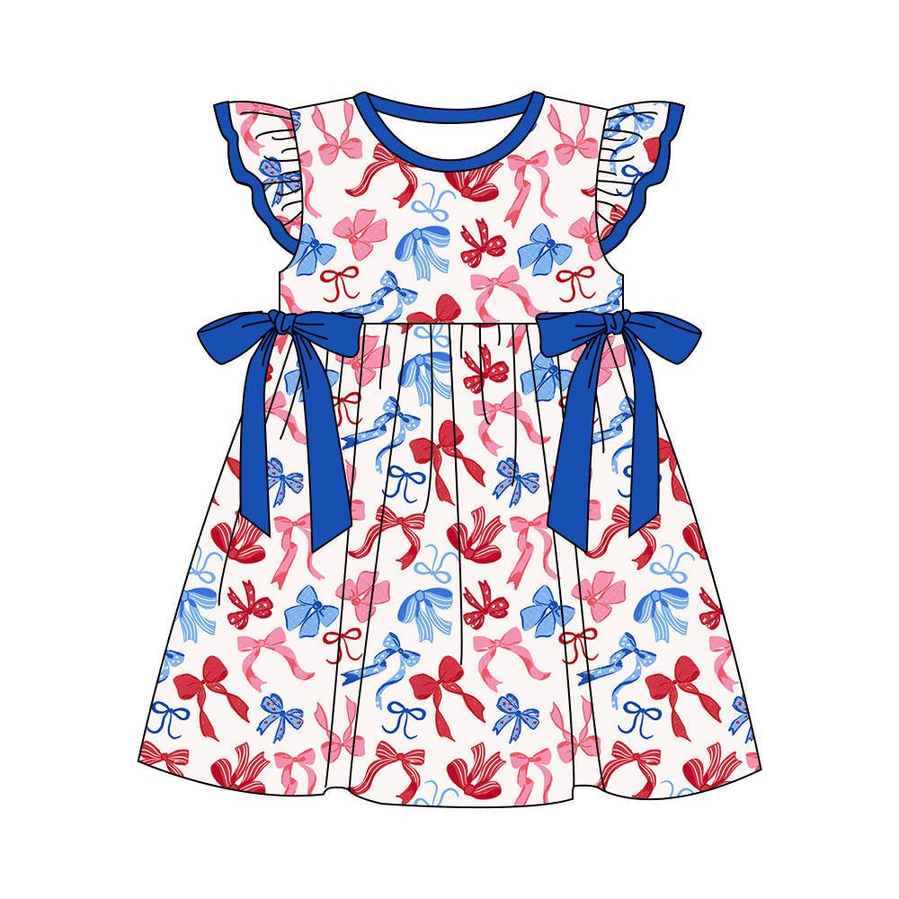 Julie Bow Print Bamboo Dress